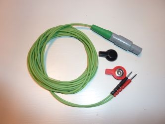 Bild 1 von Elektrodenkabel / Kabel für Clinic-Master und Vital-Master / Power2Cell  / (Gerät / Farbe) MSG 1200 [mit Mini-DIN-Stecker 3 polig] / grün  (ohne Clip)