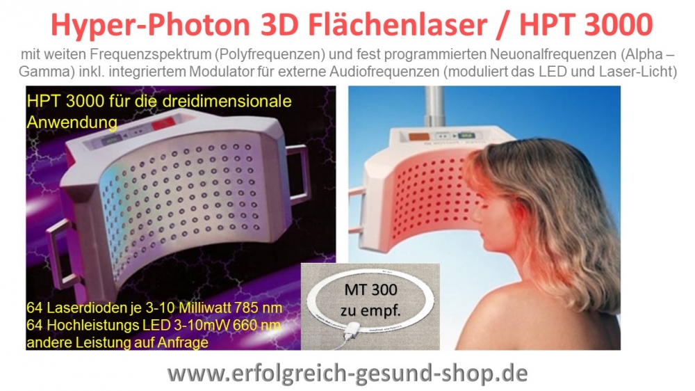 Bild 1 von HPT 3000 / Flächenlaser Hyper Photon 3D das ORIGINAL von Dieter Jossner, Medical Electronics  / (Option 1:) mit original Wandhalter / Schwenkarm m. E-Anschluss / (Option 2:) mit MT 300 Induktionssystem