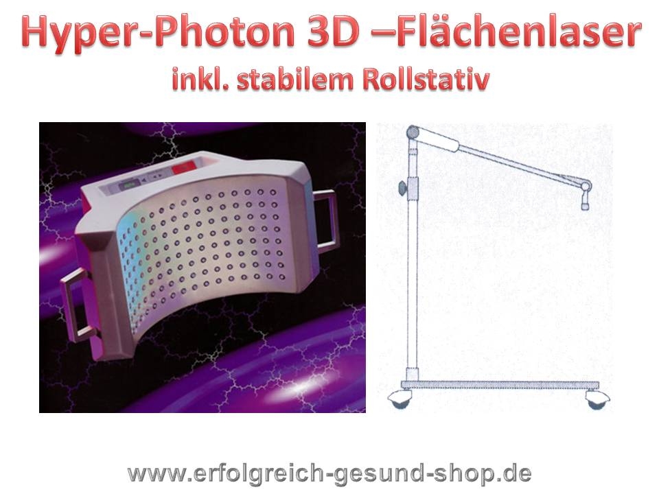 Bild 1 von HPT 3000 / Flächenlaser Hyper Photon 3D das ORIGINAL von Dieter Jossner, Medical Electronics  / (Option 1:) mit original Rollstativ mit E-Anschluss / (Option 2:) mit MT 300 Induktionssystem