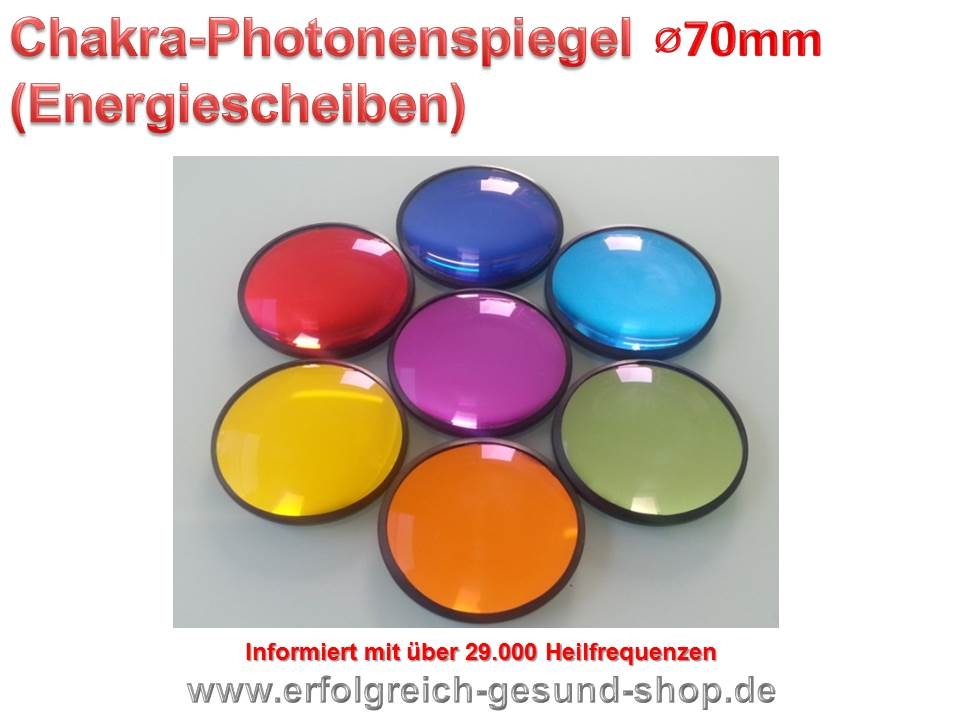 Bild 1 von Chakra Spezial Profi Photonenspiegel 70mm in diversen Farben Biophotonenreflektoren Chakra-Updater  / (Variante) schwarz - nur eine Farbe