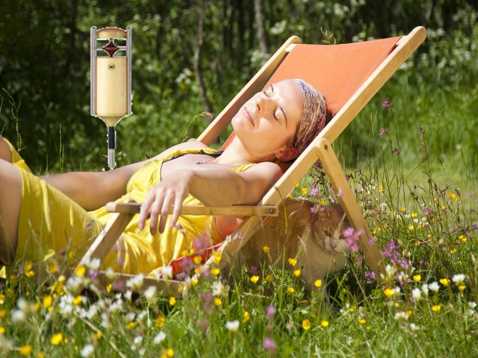 Bild 1 von Natur - Klang - System - Sunray Farbe: weiß - Naturklangsystem Naturschallwandler  / (Option) inkl. Ständer (ST1) + 179€