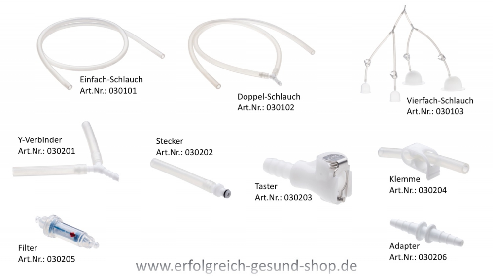 Bild 1 von Schlauchzubehör für Gerät BlueCup Pro/Home pulsierende Schröpftherapie / HeVaTech  / (Zubehör) 1,5m Schlauch