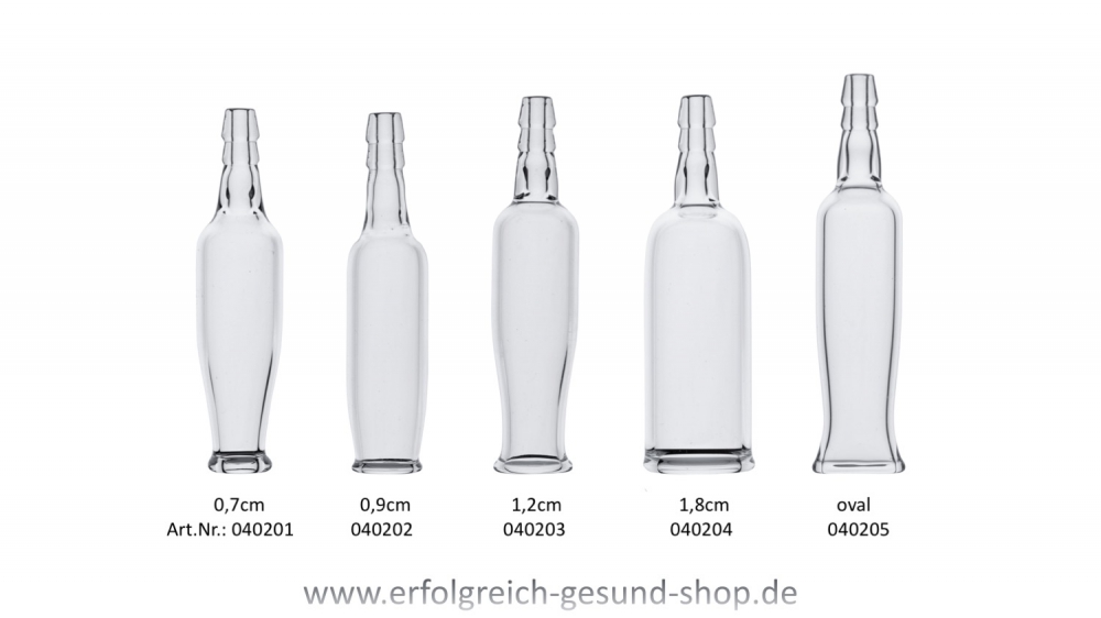 Bild 1 von Spezialschröpfkopf Glas f. BlueCup Pro/Home pulsierende Schröpftherapie / HeVaTech  / (Durchmesser) oval (1,6cm x 0,5cm)