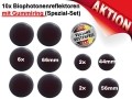 Bild 1 von 10x Biophotonenreflektor /  Photonenspiegel / Cellupdater mit Gummiring 6x 66mm, 2x 56mm u. 2 x44mm  / (Variante) Ohne Ablageschale