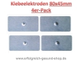 Klebeelektroden (4 Stück) auf Folie (Elektroden 45 x 80 mm) für Clips