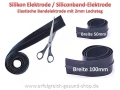 Elastische Silikon - Elektrode / Silicon-Band Elektrode zum direkten Anschluss an 2mm-Stecker