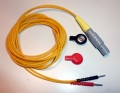 Bild 2 von Doppel-Elektrodenkabel / Kabel - NICHT für den medizinischen Einsatz   / (Farbe) gelb / gelb mit Clips