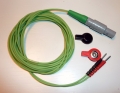 Bild 1 von Doppel-Elektrodenkabel / Kabel - NICHT für den medizinischen Einsatz   / (Farbe) grün / grün mit Clips